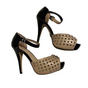 Rock N Republic Tan/Black Studded Heels Pumps Women's 8
